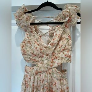 Vici - Hopelessly Devoted Floral Chiffon Maxi Dress - Small